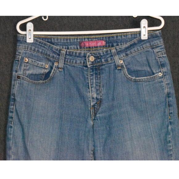 Levi's 519 Low Flare Legs Women's 11S Distressed Denim Jeans Blue Y2K - Picture 2 of 9